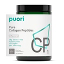 Poudre Puori Pure Collagen Peptides, non aromatisée - 10g de collagène bovin hydrolysé à l'herbe soutient la santé de la peau, les cheveux et la force des ongles, la douleur articulaire et le soutien de la mobilité - 30 portions