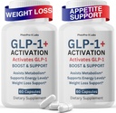 (2 Pack) GLP-Activate für Frauen, GLP1 Booster für Gesamtgesundheitsunterstützung und GLP1 Natürliche Produktion, Reguliert Stoffwechsel, Nehmen Sie vor Mahlzeit, 120 Kapseln (60 Portionen)