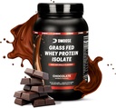 Poudre de protéines de lactosérum de DMoose Grass - pour la croissance et la récupération musculaires, naturellement sucrés et aromatisés, riches en acides aminés, formule de performance d'absorption rapide (2 lbs, chocolat)