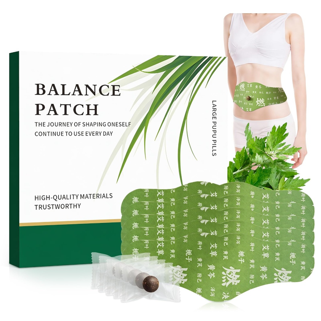 Herbal Patch Pad Balance - Beifuß Herbal Navel Patches für Menstruationskrampf Relief, Unterstützung der reduzierten Aufblähung Aussehen, fördert Abdominal Komfort nicht irritierend Design 1 Boxen 5 Stück (1 Box)