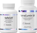 SafeCell S-Acetyl Glutathione Supplement für Neuro Health Support & TetraCumin SR Joint Support Supplement, Sustained Release Turmeric Curcumin Metabolite