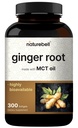 NatureBell Ingwer-Wurzelextrakt mit MCT-Öl - 300 Softgels | Ingwer-Supplement für den täglichen Gebrauch | 5-Monats-Versorgung | Nicht-GVO, glutenfrei
