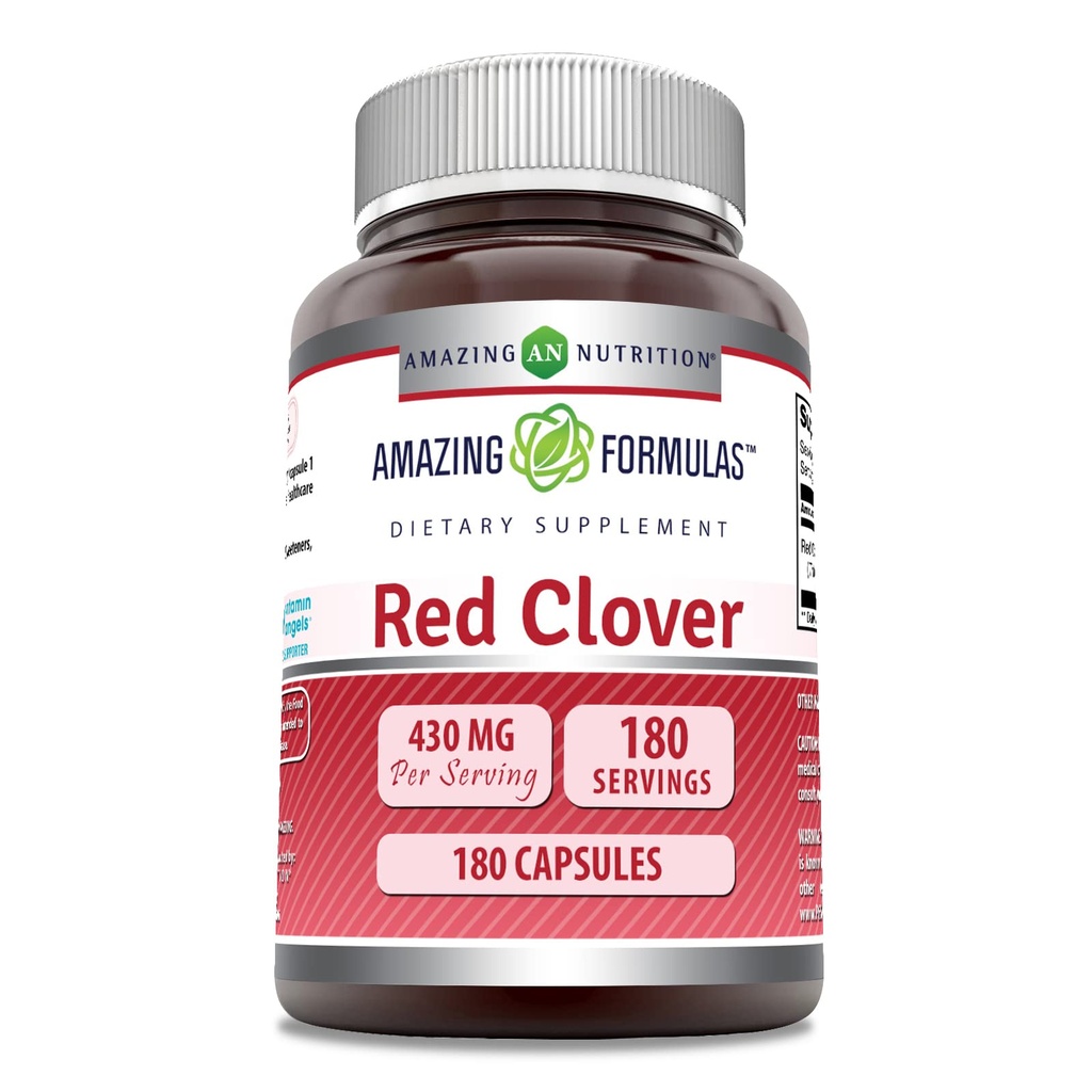 Formules étonnantes Supplément de trèfle rouge 430 Mg (en anglais) Capsules non-OGM (en anglais seulement)