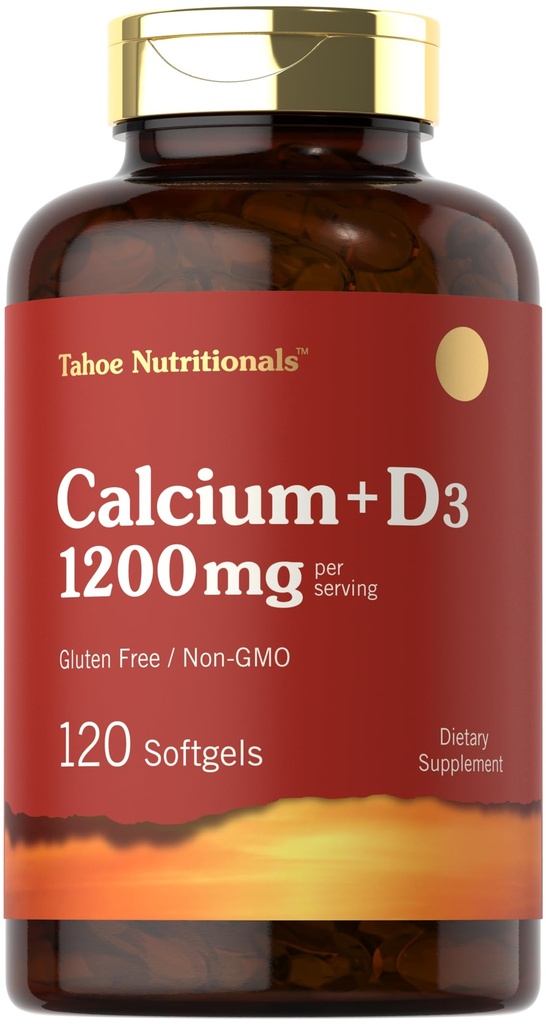 Carlyle Calcium 1200 mg mit Vitamin D3 | 120 Softgels | Non-GMO & Gluten Free Supplement für Männer und Frauen | Tahoe Nutritionals