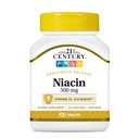 21st Century Niacin 500 mg Prolonged Release Tabletten, (100 Count), Vitamin B Supplement für Energie, Herz & Nervensystem Unterstützung, Non-GMO, Vegan-Friendly, Adult Daily Vitamine