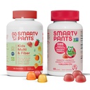 SmartyPants Kids Multivitamin Fiber Supplement Gummi und Probiotische Immunität Bundle: Omega 3 Fish Oil (EPA/DHA), Vitamin D3, C, Vitamin B12, B6, Verdauungs- und Immununterstützungsergänzung (30 Tage Versorgung)
