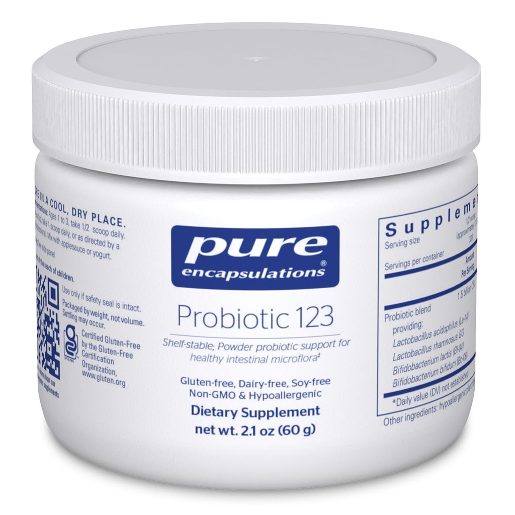 Pure Encapsulations Probiotic 123 | Kinder probiotische Unterstützung für gesunde Darm-Mikroflora* | 2.1 Unzen