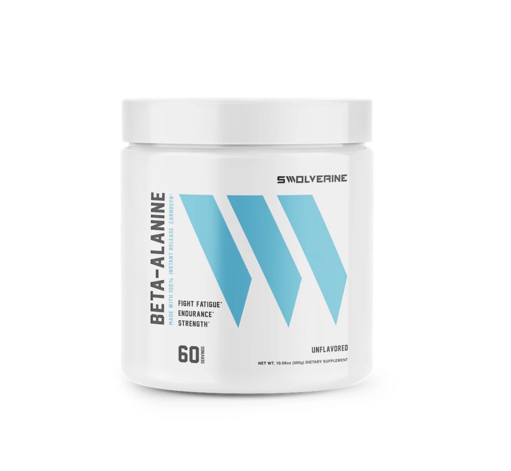 Swolverine Beta-Alanine | CarnoSyn, Instant-Release Amino-Acid, Delays Muskel Fatigue, erhöht Muskel Endurance, Unflavored, 5g Per Serving, 300g (60 Servings)