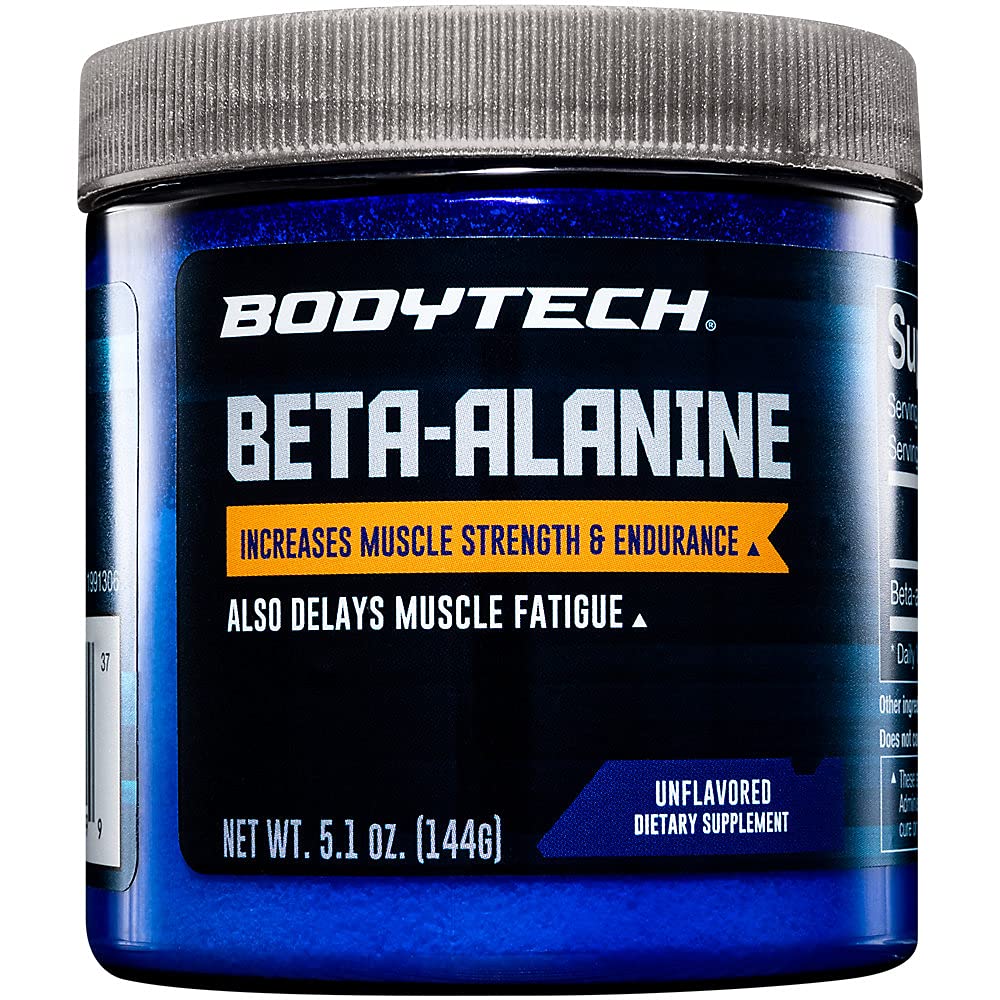 BodyTech Beta-Alanine Powder - Supporte la capacité d'endurance musculaire, de performance et d'entraînement - Non aromatisé (5,1 oz, 90 portions)