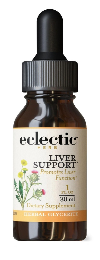 Herbe éclectique - Glycérite liquide de chardon de lait (Silybum marianum) ► Soutien du foie + Teinture de détox , sans alcool, végétalien, biologique, non-OGM, sans gluten (1 fl oz , 30 ml)