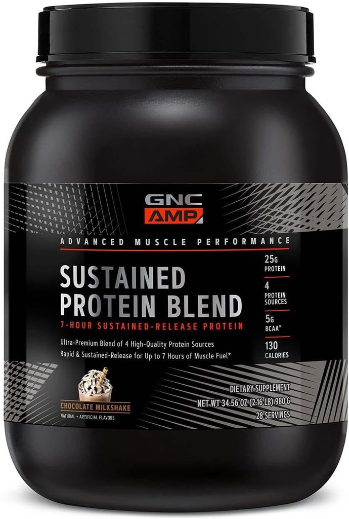 GNC AMP Mélange protéinique durable - Chocolate Milkshake (28 portions)