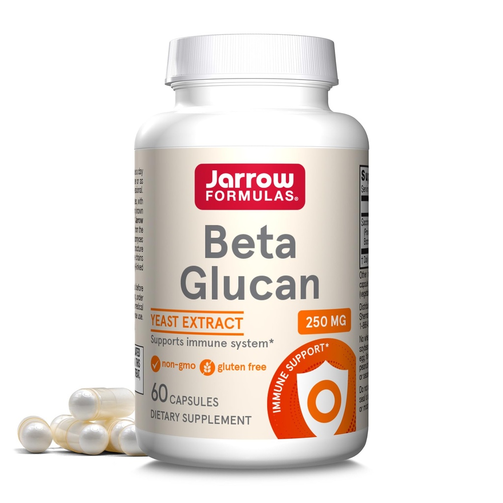 Jarrow Formulas Beta Glucan 250 mg - 60 Kapseln - Immunfunktion Unterstützung - High-Purity-Extrakt - Patentierte Zubereitung - 60 Servierungen