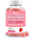 Kollagengummis für Frauen, hydrolysierte Collagen Peptide Gummis mit Biotin, Collagen ergänzt Gummy mit Vitamin B12, C, D, Zink für Haarhaut Nagel