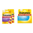 Dramamine Motion Maladie Relief Comprimés à croquer 2 Pack, Arôme crème framboise, 12 Comprimés de comte et d'origine, 36 Comprimés de comte