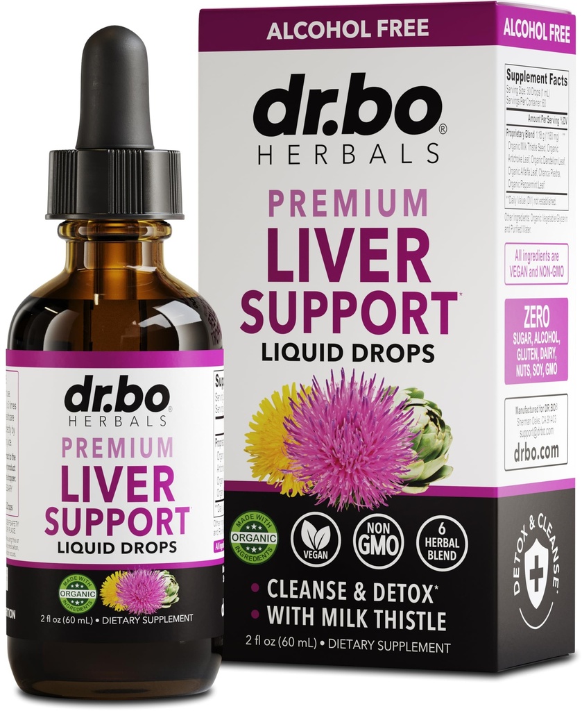 Nettoyer le foie désintoxication et réparer biologique - supplément naturel de soutien du foie gouttes liquides, dandelion de chardon de lait, extrait de Piedra de Chanca, artichaut - Gallbladder Formule de santé suppléments gouttes liquides 2oz