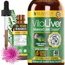 Rejuvica Santé VitaLiver.com Nettoyer le foie et les gouttes de détox.com Thistle de lait, Artichaut, Chanca Piedra & Extrait de dandelion.com Supplément de réparation de soutien du foie gras pour les hommes et les femmes.