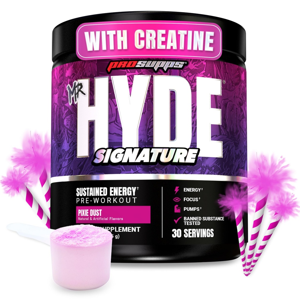 PROSUPPS Mr. Hyde Signature Pre Workout Powder mit Kreatin, Beta Alanine & Caffeine - Performance, Energy & Endurance - Clean Fitness & Gym Supplements für Männer & Frauen (Pixie Dust, 30 Servietten)