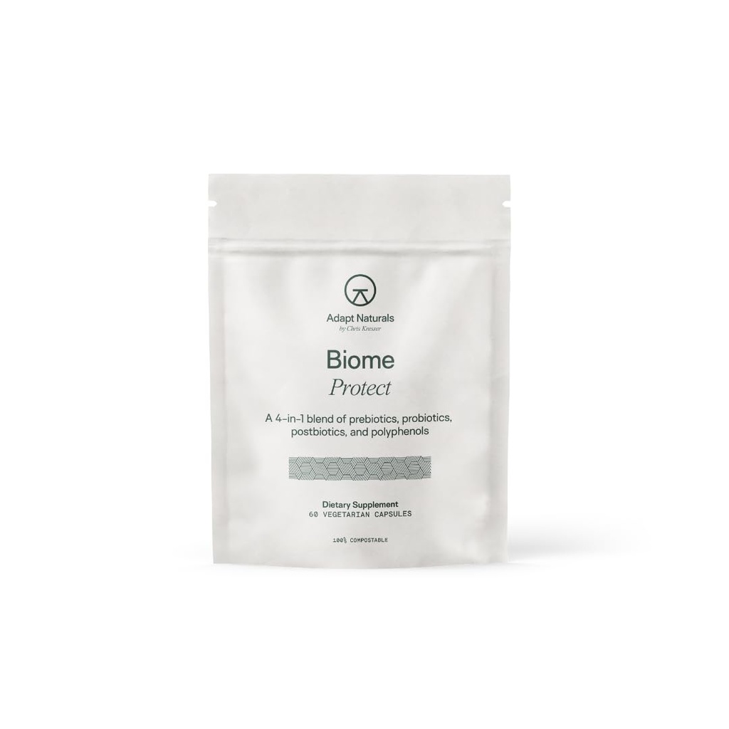 Adapt Naturals 4-in-1 Biome Protect Prebiotics, Probiotics Supplement Postbiotics & Polyphenole für Microbiome, Gut Health & Defense for Women & Men, 30 Day Supply