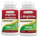 Best Naturals L-Arginin NO Booster 1300 mg & L-Arginin 1000 mg