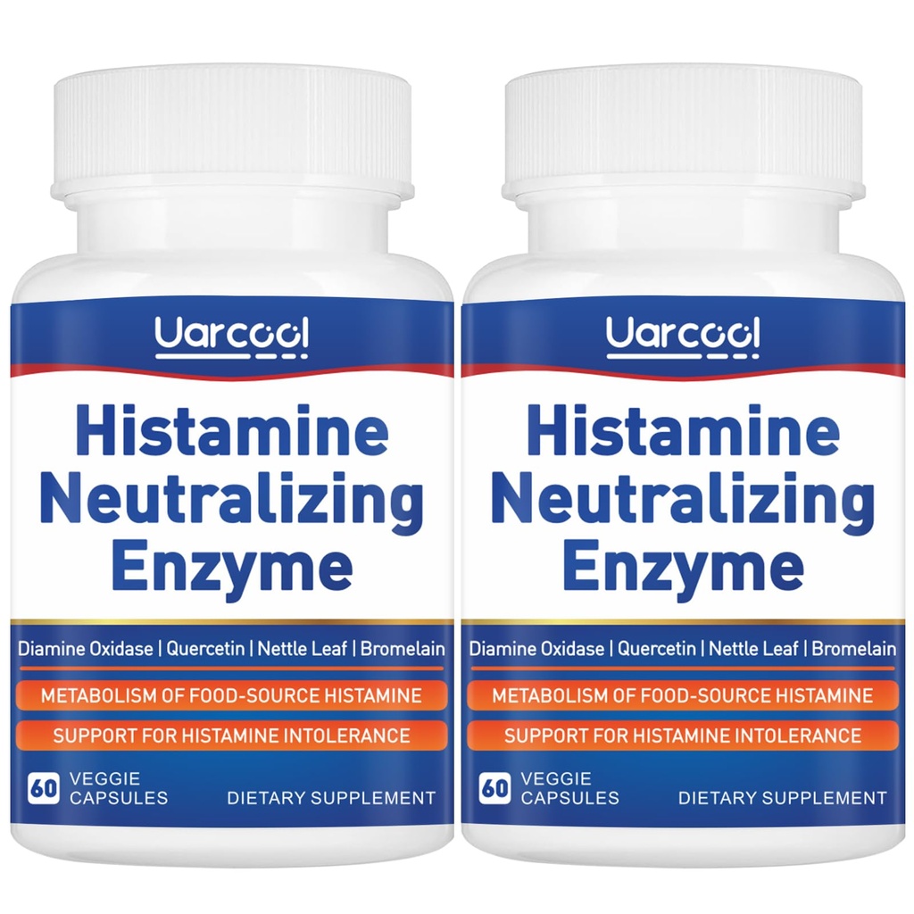 DAO Enzym Supplement Histamin Diamine Oxidase Supplement für glatte Verdauung - Made in USA - 60 Softgels (2 Flaschen)