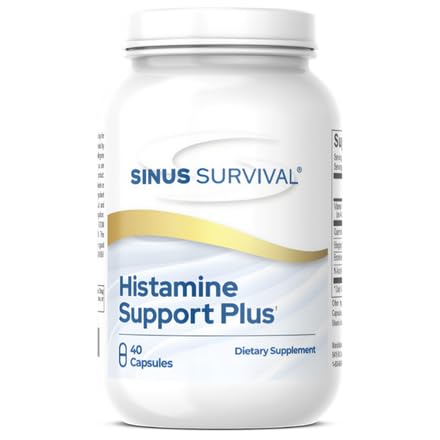 Histamin Support Plus Natural Histamin Blocker & Allergy Relief Supplement unterstützt Sinus Health, Immun Balance & Non-Drowsy Histamin Regulation - 40 Count
