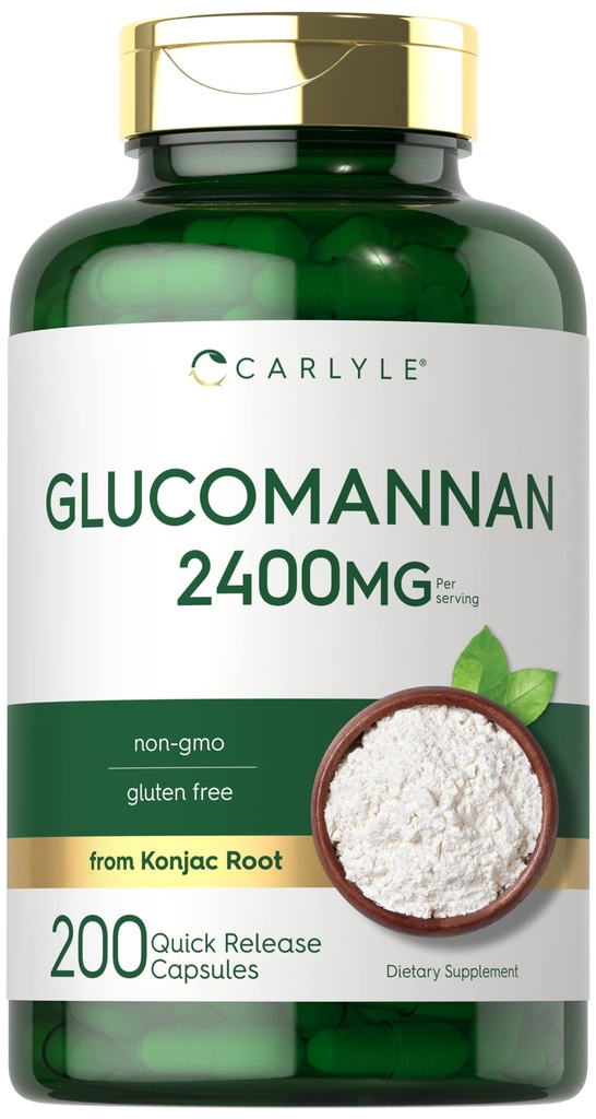 Carlyle Glucomannan Capsules de 200 Count.