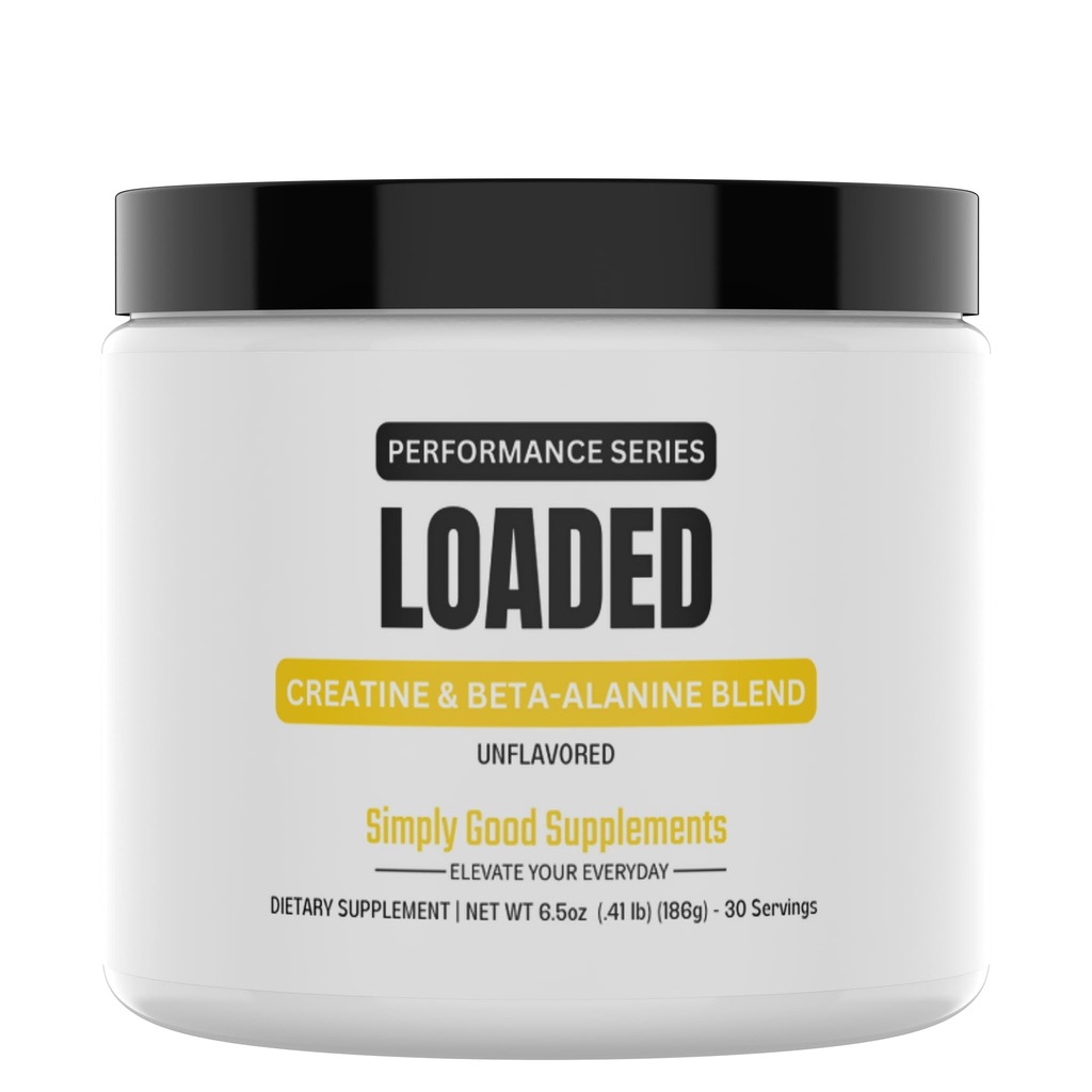 Creatine et poudre bêta-alanine chargée – 3200mg Beta-Alanine et 3000mg Créatine monohydratée – Boost Strength, Power, and Endurance – Supplément quotidien de soutien à la performance musculaire – 30 portions