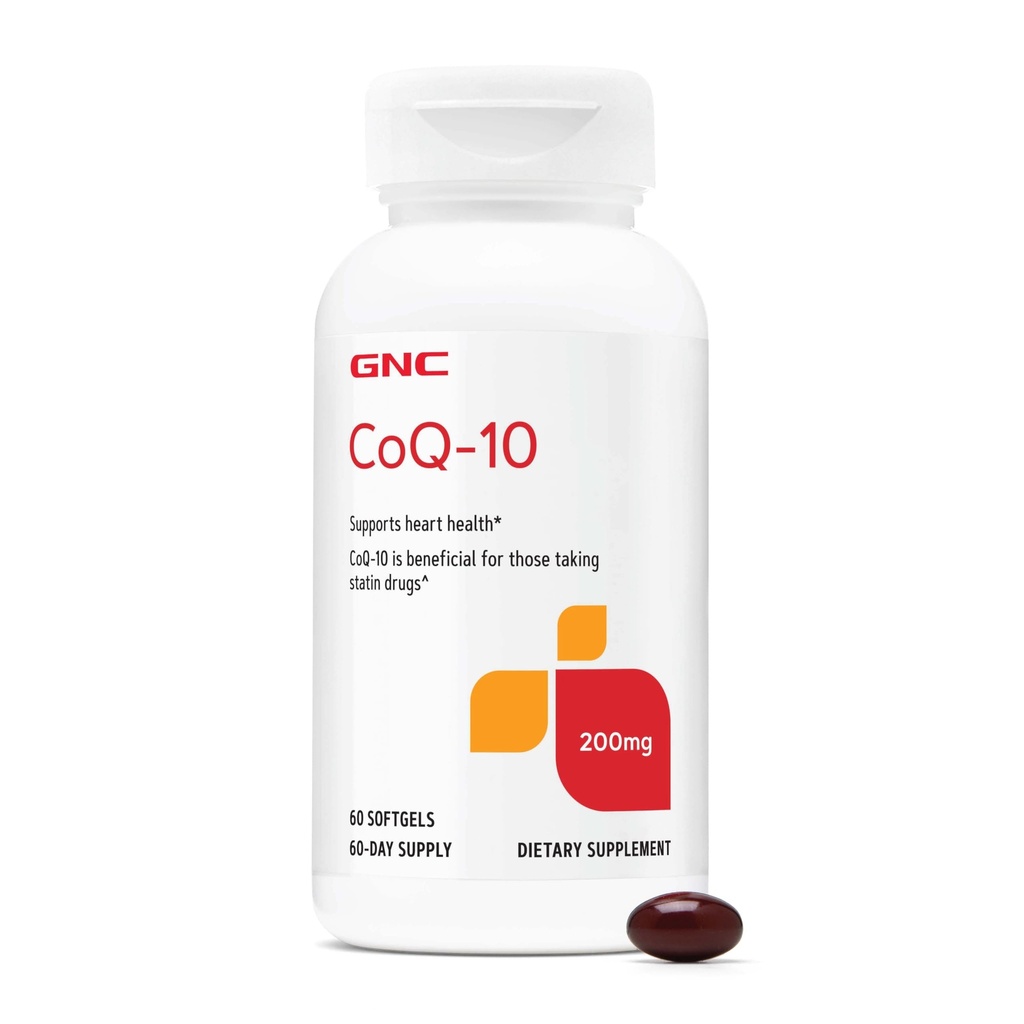 GNC CoQ10 100mg Supplement, unterstützt Herzgesundheit, 60 Zähler
