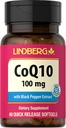 Lindberg CoQ10 100mg Softgels | 60 Count | Coenzyme Q10 Ergänzung für Frauen und Männer | mit schwarzem Pfeffer Extrakt | Non-GMO, Glutenfrei