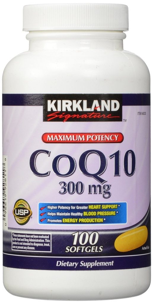 Kirkland Signature COQ10 100 Softgels, 300 mg, 6.4 Unze