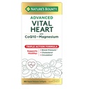 Nature’s Bounty Advanced Vital Heart mit CoQ10 + Magnesium, Antioxidant, Unterstützt gesunden Blutdruck, Cholesterin, Zirkulation, Dreifache Aktion Formel, CoQ10, Magnesium Supplement, 60 Softgels