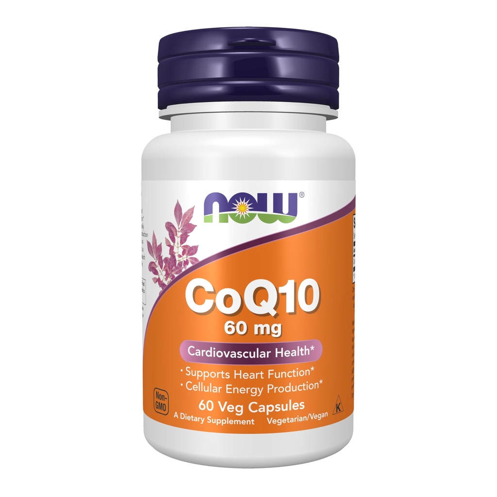 MAINTENANT compléments alimentaires, CoQ10 60 mg, grade pharmaceutique, forme trans de CoQ10 produit par fermentation, 60 gélules