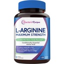 Ärzte Rezepte L-Arginin 1000mg, Maximale Dosis, Nitric Oxide Produktion, Blutfluss und Vascular Function, Endurance und Workout Unterstützung für Männer und Frauen, 120 beschichtete Tabletten