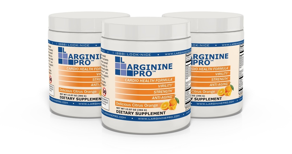 L-ARGININE PRO | 5.500mg L-Arginin Plus L-Citrulline 1.100mg Orange Pulver-Getränk-Mix-Ergänzung für erhöhte Stickstoffoxid-Produktion