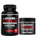 L Arginin L Citrulline (240 Zähler) - Nitric Oxid Pille für Stamina & Endurance und L Arginin L Citrulline Pulver (3g) - Nitric Oxid Booster Powder for Performance & Endurance - Vegan & USA Made