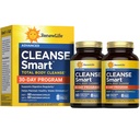 Renouveler Life Cleanse Smart Advanced Total Body Program, 2-Part Detox Cleanse favorise la régularité digestive et soutient l'élimination des déchets, mélange à base de plantes avec du magnésium, du soja et sans gluten, 120 Comte