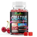 Kreatin Monohydrat-Gummi 5g (5000mg), Zuckerfreie Kreatin, Pre-Workout Energy, Veg, Non-GMO, für Männer & Frauen - 90 Count Cherry Flavor