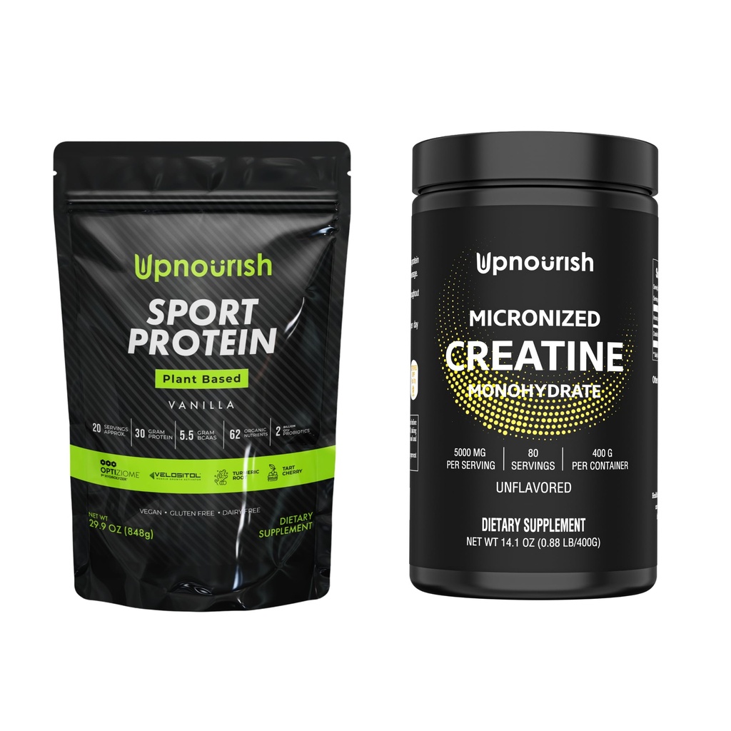 UpNourish Vegan Sport Protein Vanille und Micronized Creatine