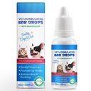 Ohr Mite Behandlung für Hunde & Katzen - Fast-Acting Itch Relief & Reiniger, Vet-Recommended Formel mit wohltuende Aloe Vera, Reiniger auf Kontakt & Beruhigt Juckreiz, Gentle Ear Reinigungslösung, 0.75 fl oz
