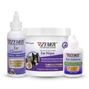Zymox Enzymatic Ear Wipes, Ear Cleanser, & Ear Solution Sans Hydrocortisone pour les chiens et les chats - Ensemble de produits - pour les oreilles dirty, Waxy, Smelly et pour soulager les infections de l'oreille