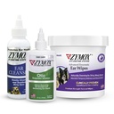 PET KING BRANDS ZYMOX Wipes enzymatiques d'oreille et solution d'oreille otique pour chiens et chats - Ensemble de produits - pour les oreilles dirty, Waxy, Smelly et Soothe Ear Infections, 100 ct, 4 oz et 4 oz