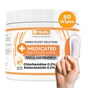 Nootie Wipes de doigts d'oreille médicamentées avec Chlorhexidine pour chiens, Wipes de nettoyage d'oreilles de chien doux pour démangeaisons, oreilles sensibles - aide à supprimer les cires, le build de dirt et les Wipes Odor 80 - Fabriqué aux États-Unis