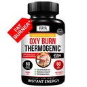 Kaya Naturals Supreme Fat Burner - Weight Loss Pills Women & Men - Appetit Suppressant Supplement - Leistungsstarke thermogene Diät Pillen - Natürliche Energie Boost Oxy Burn 60 Count