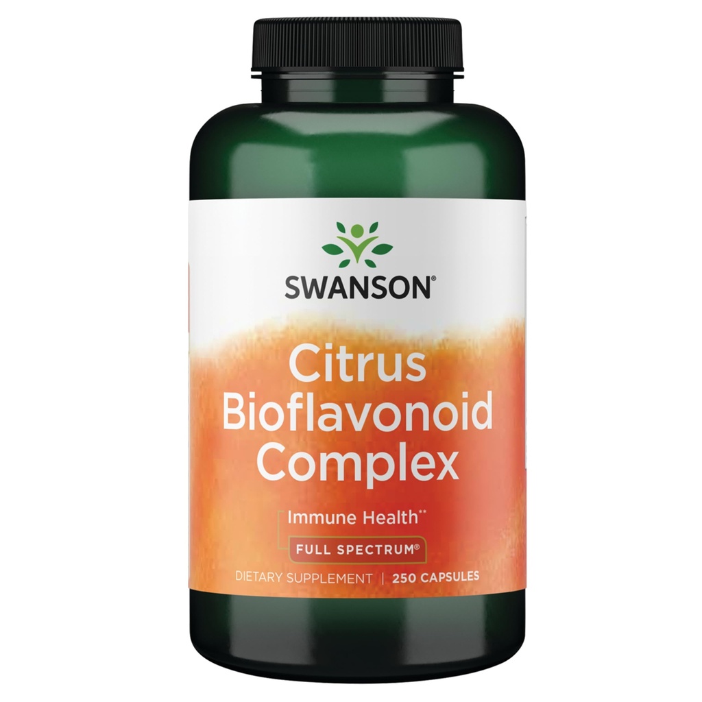 Swanson Full Spectrum Citrus Bioflavonoid Complex - Hilft Vitamin C Absorption und fördert Immungesundheit - Standardisiert auf 50% Bitter Orange Bioflavonoids - (250 Kapseln) 1 Packung