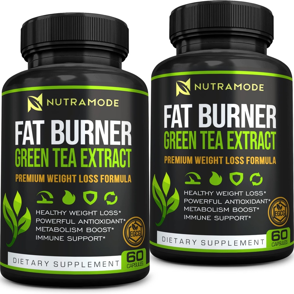 Premium Grüner Tee Extrakt Fettverbrennung Ergänzung EGCG-Natural Appetit Suppressant-Gesundheit Gewichtsverlust Diät Pillen, die schnell für Frauen und Männer-Detox Metabolismus Booster zu verbrennen Belly Fat Fast-2 Pack