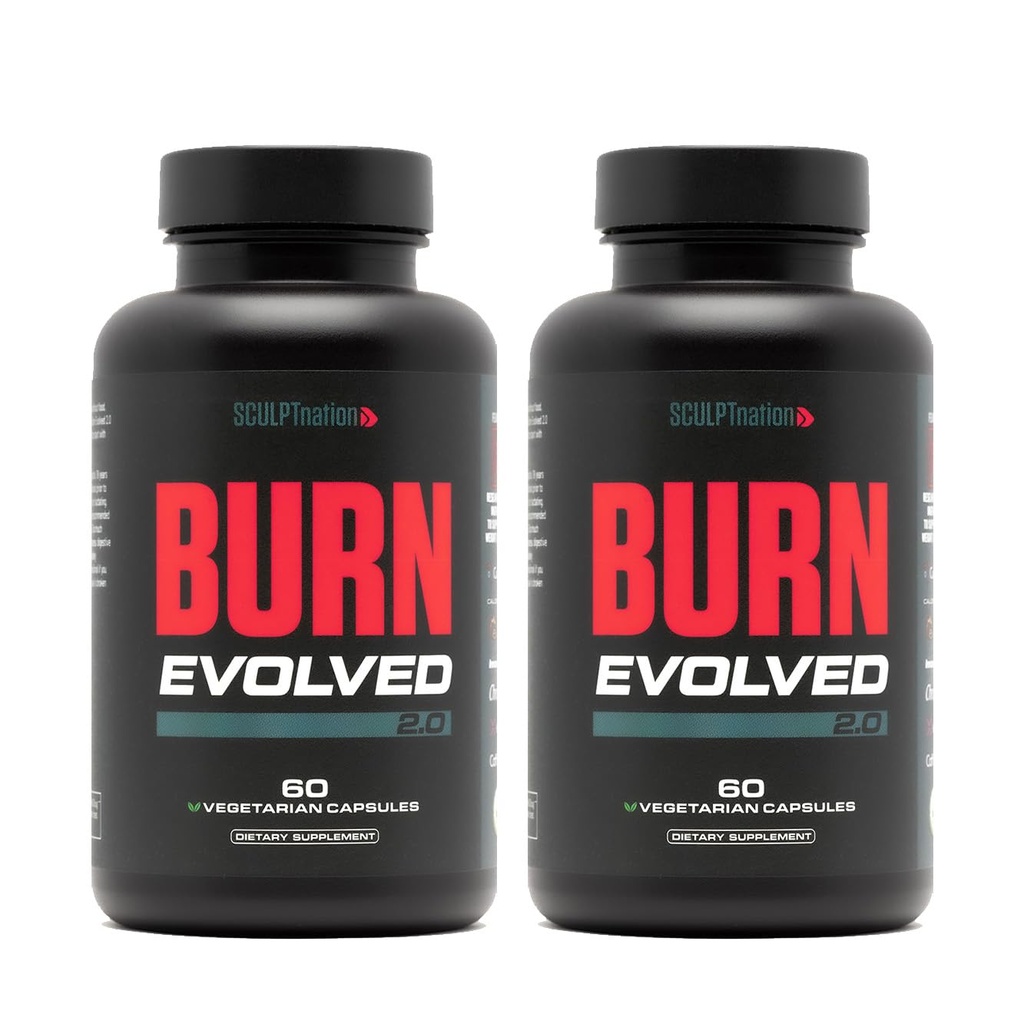 Sculpt Nation von V Shred Burn Day für Herren - Metabolismus Booster mit Cayenne, Gymnema Blatt Extrakt und Alpinia Galanga Wurzelpulver - 2-Pack - 60 Kapseln