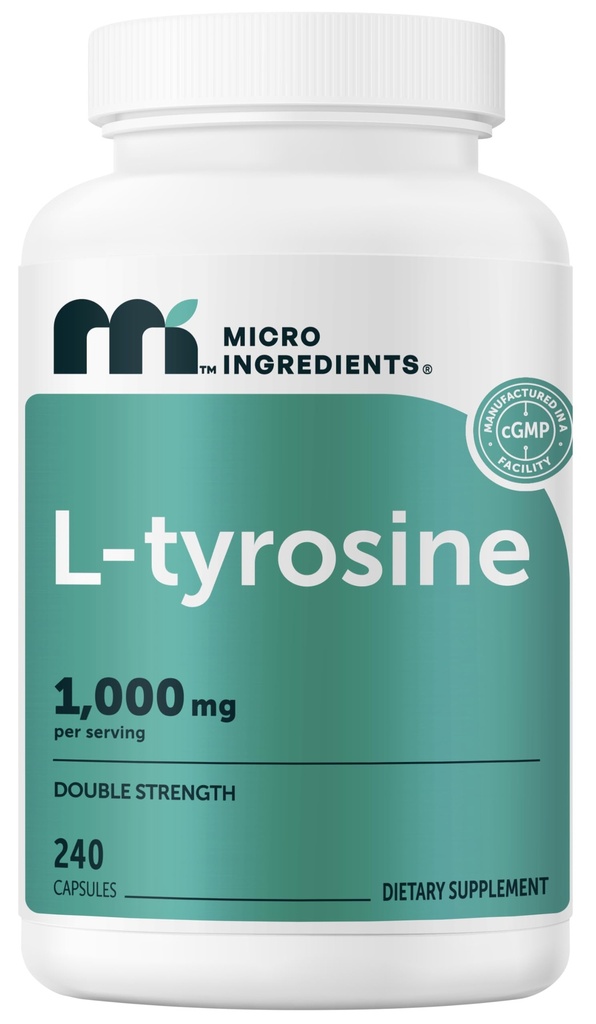 Micro-ingrédients L-Tyrosine 1 000 mg par portion, 240 capsules