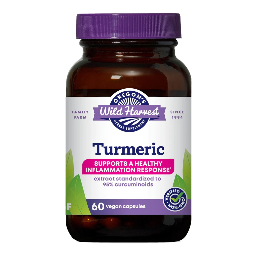 La récolte sauvage de l'Oregon, supplément curcumin turcuma Capsules végétaliennes avec BioPerine 1350 MGS, 60 Compte