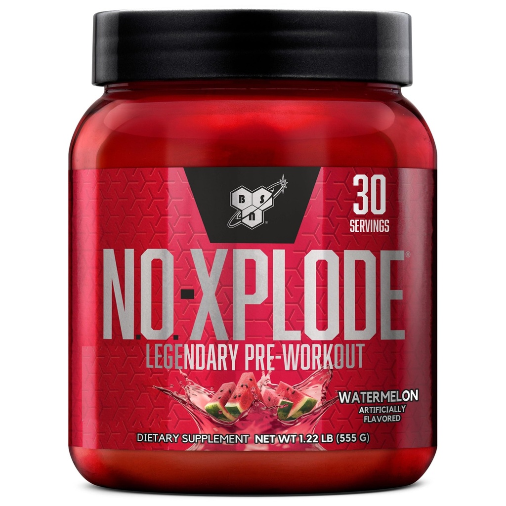 BSN N.O.-XPLODE Poudre de pré-entraînement, supplément énergétique pour les hommes et les femmes avec créatine et bêta-alanine, pastèque, 30 portions, 1,2 livre (paquetage mai vary)