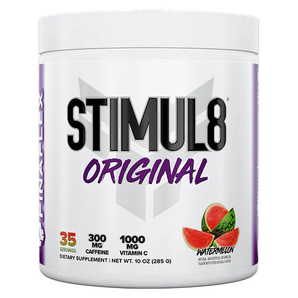 FINAFLEX STIMUL8 Pré-entraînement original, pastèque - Énergie, force et endurance pour les hommes et les femmes - Avec caféine, bêta-alanine et vitamine C - 35 portions
